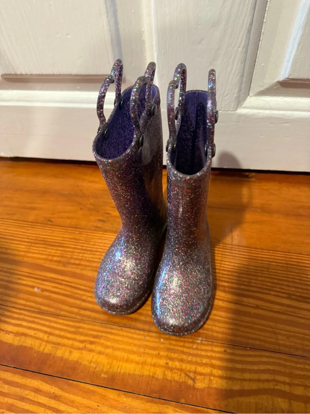 Western Chief purple glitter light up rain boots